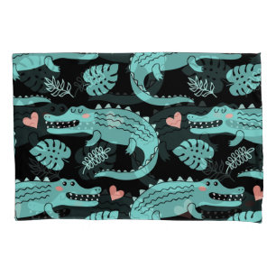 Funda De Cojín Cocodrilos personalizados, lindo patrón sin costur