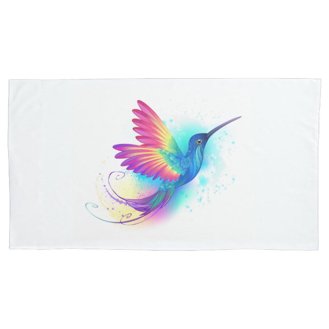 Funda De Cojín Colibrí arcoiris exótica (Anverso-izquierdo)