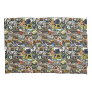 Funda De Cojín Collage de fotos de la vida en la granja,