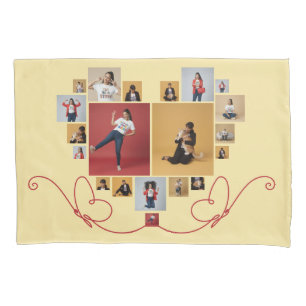 Funda De Cojín Collage de Fotos Femeninas Personalizadas sin Disc