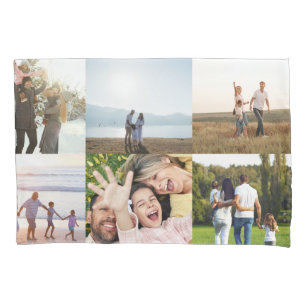 Funda De Cojín Collage de fotos personalizado 6
