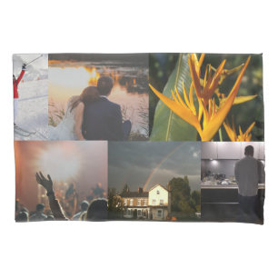 Funda De Cojín Collage de fotos personalizado personalizado