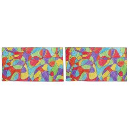 Funda De Cojín Color del arcoiris Mano Dibujo Patrón de Doodle de