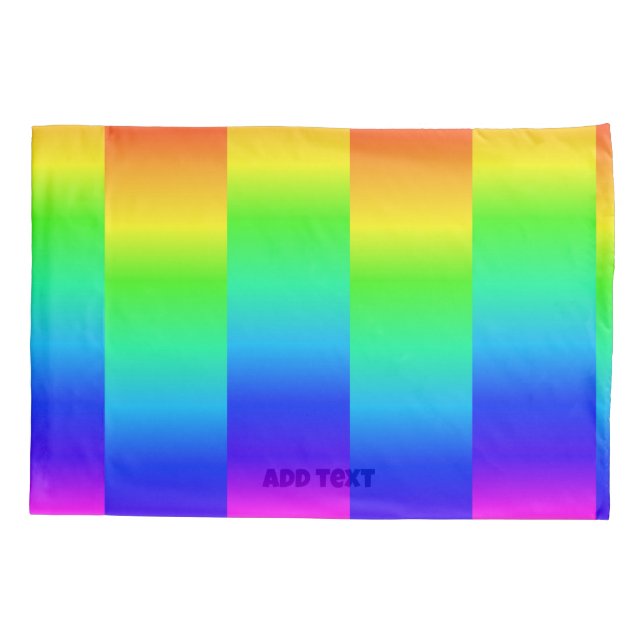 Funda De Cojín Colores arcoiris florescentes (Reverso)