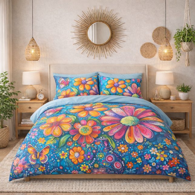 Funda De Cojín Colores Brillantes Florales (Subido por el creador)