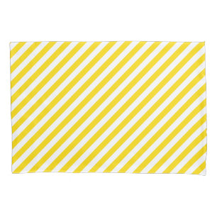 Funda De Cojín Colores de tendencia Colores amarillo blanco rayad