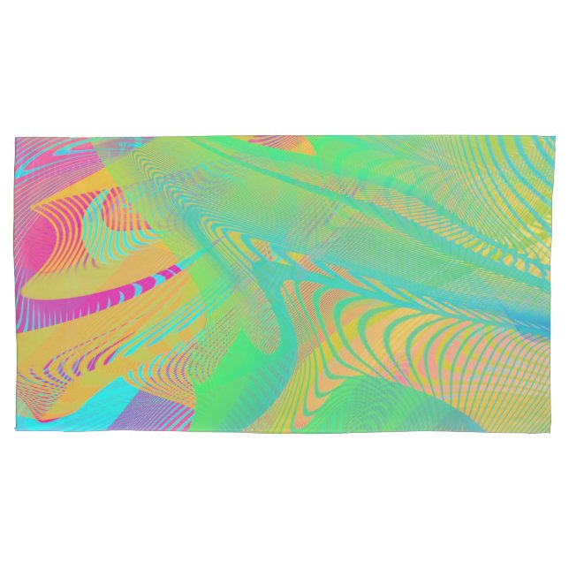 Funda De Cojín COLORES FLUO - Arte Fractal - (Anverso)