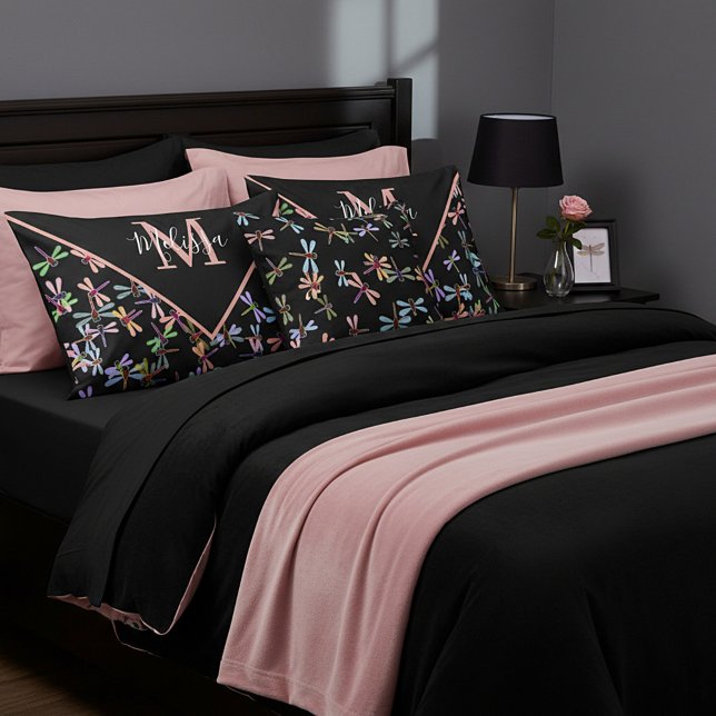 Funda De Cojín Colorful dragonflies personalized  (Subido por el creador)