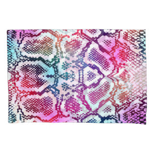 Funda De Cojín Colorido patrón de textura de piel de serpiente.