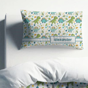 Funda De Cojín Colorido T Rex Nombre de patrón Dinosaurio Pillowc