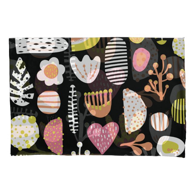 Funda De Cojín Colorido y abstracto patrón sin fisuras. (Anverso)