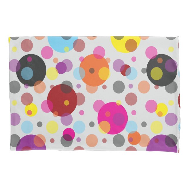 Funda De Cojín Coloridos puntos de polka (Anverso)