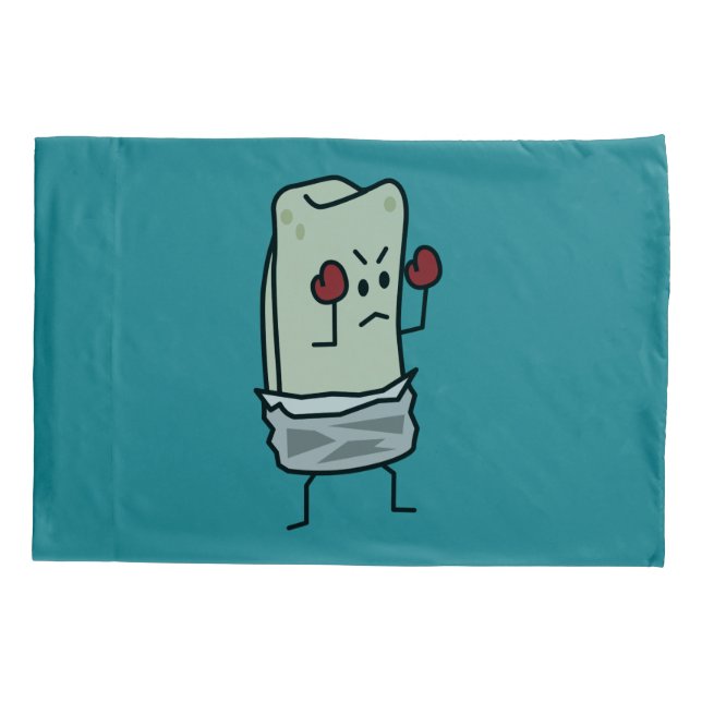 Funda De Cojín Combatiente del boxeador del Burrito con los (Reverso)
