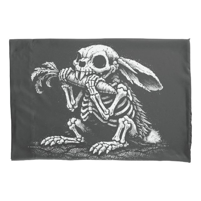 Funda De Cojín Comer Verduras – Conejo Muerto por BurnsInHell (Anverso)