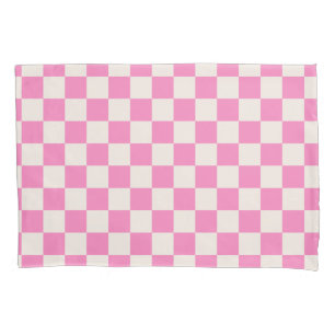 Funda De Cojín Comprobación rosa, Patrón de tablero de cheques,