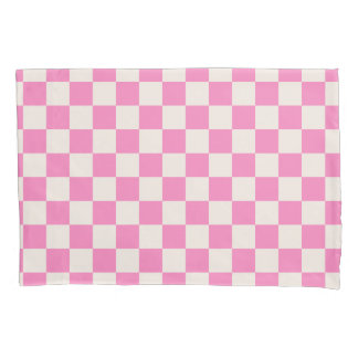 Funda De Cojín Comprobación rosa, Patrón de tablero de cheques, r