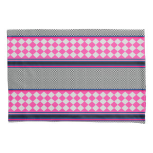 Funda De Cojín Comprobar el diseño de patrones mixtos de Harlequi