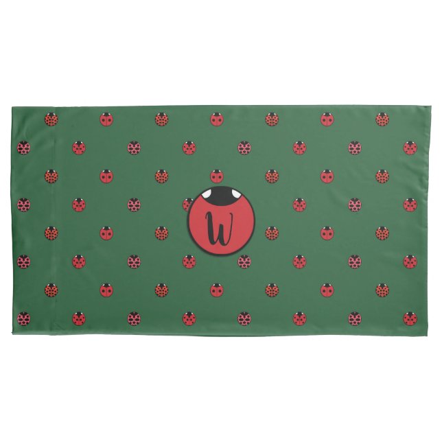 Funda de cojín con lunares de mariquita (Anverso)