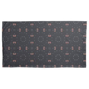 Funda de cojín con patrón de estrellas y nave espa