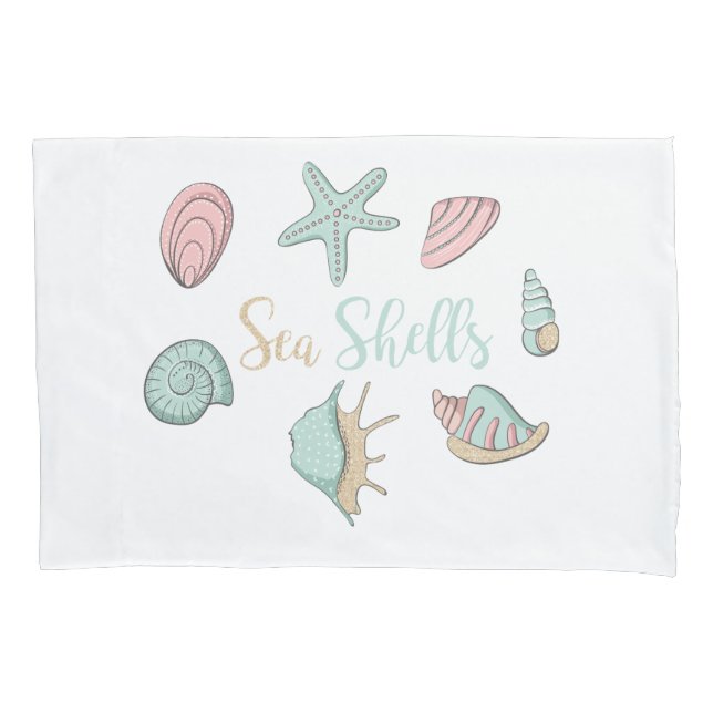 Funda De Cojín conchas marinas (Anverso)
