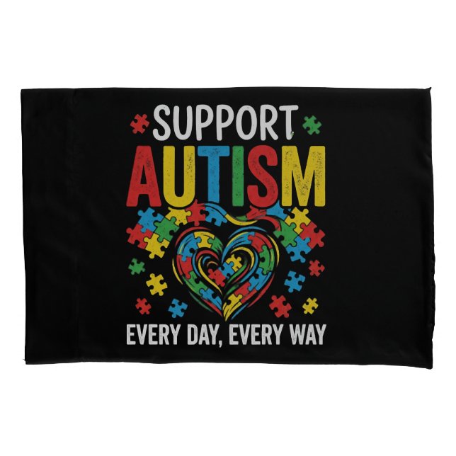 Funda De Cojín Conciencia sobre el autismo (Anverso)