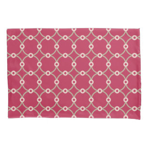 Funda De Cojín Conectividad nuclear - magenta - patrón ininterrum