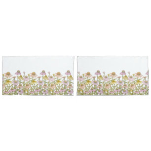 Funda De Cojín Coneflowers Arte Botánico Floral