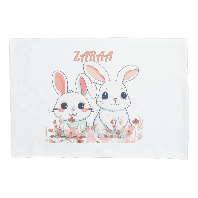 Funda De Cojín Conejito Lindo  (Anverso)