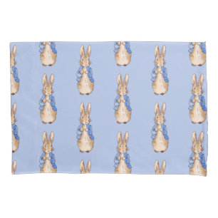 Funda De Cojín Conejo clásico con chaqueta azul