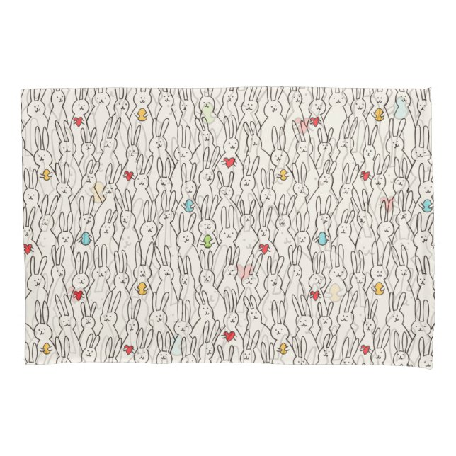 Funda De Cojín Conejo de Pascua: Alegre Diversión sin Marea. (Anverso)