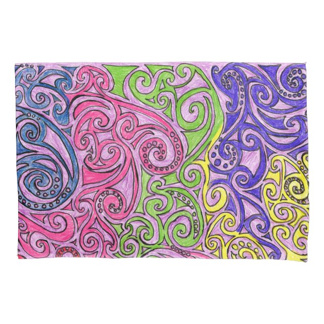 Funda De Cojín conjunto de almohadas de swirly (Anverso-izquierdo)