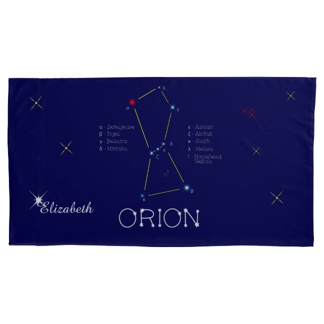 Funda De Cojín Constelación del hemisferio norte Orion (Anverso)