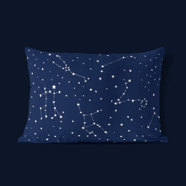 Funda De Cojín Constelación nocturna de las estrellas blancas de 