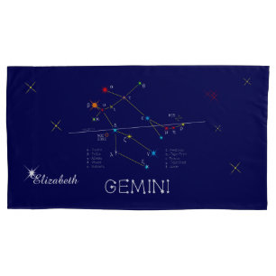 Funda De Cojín Constellation GEMINI único, elegante