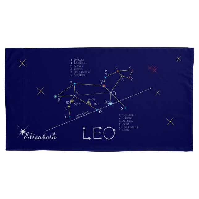 Funda De Cojín Constellation LEO único, elegante (Anverso)