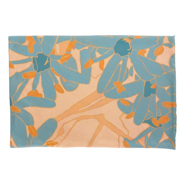 Funda De Cojín Contemporary Leaf Design in Peach  (Anverso)