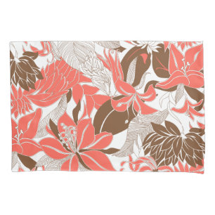 Funda De Cojín Contexto Hawaii, Lily tropical y Floral Protea