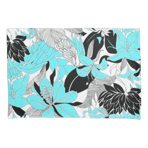Funda De Cojín Contour Hawaii Lily tropical y Protea Floral