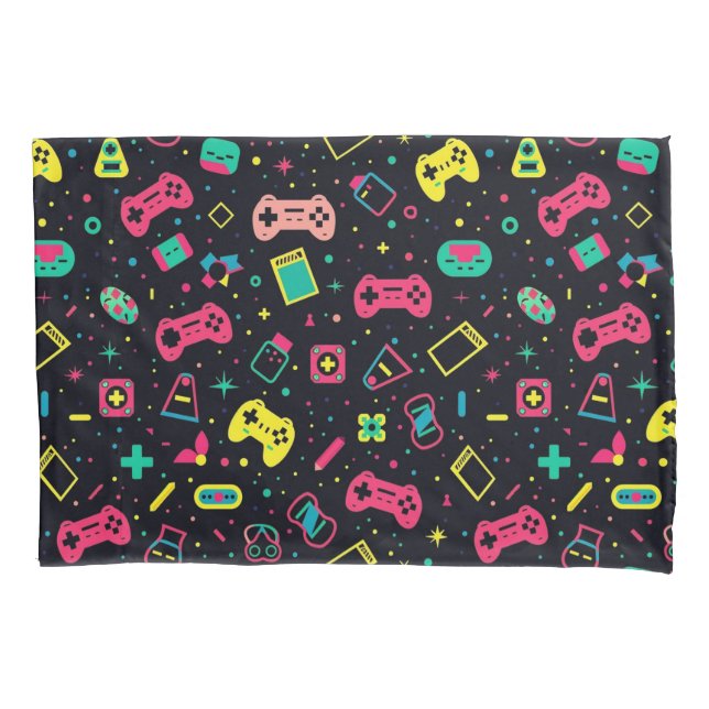 Funda De Cojín Control de videojuegos y patrón de juguetes (Anverso)
