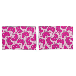 Funda De Cojín Controladores Barbiecore Gamer Cute Girly Hot Pink