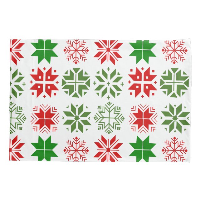 Funda De Cojín Copos de nieve escandinavos (Reverso)