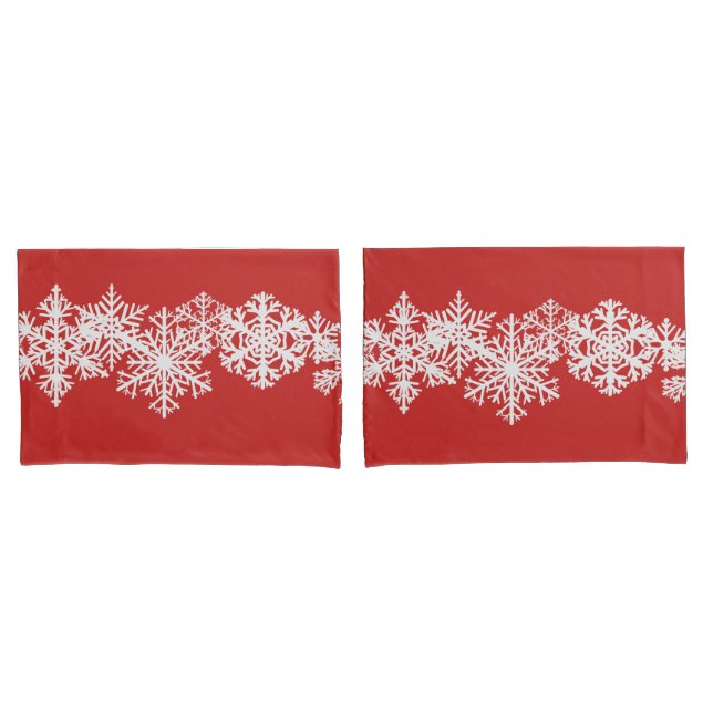 Funda De Cojín Copos de nieve para Navidades de conjuntos de almo (Anverso - Set)