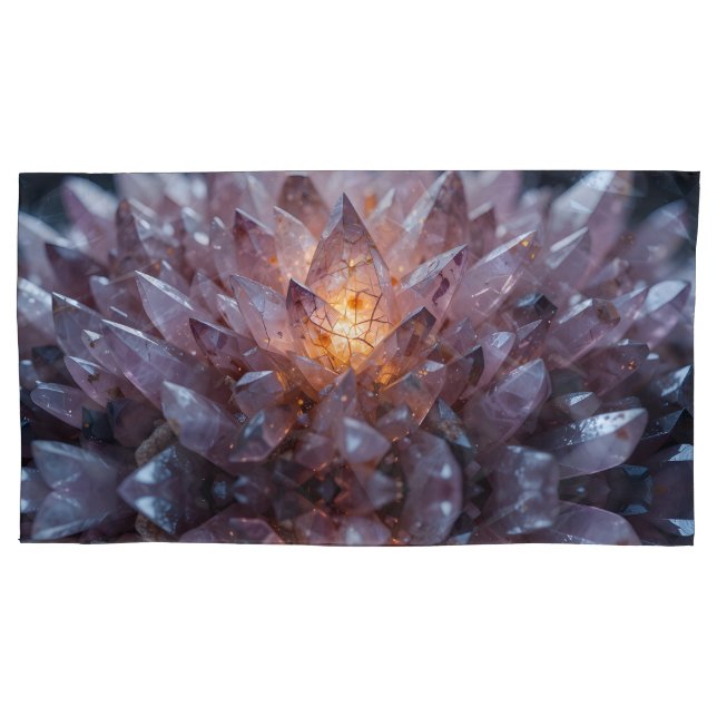 Funda De Cojín Corazón de cristal radiante (Anverso)