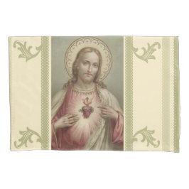 Funda De Cojín Corazón sagrado de la frontera decorativa de Jesús