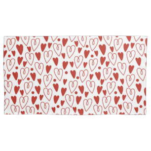 Funda De Cojín Corazones rojos