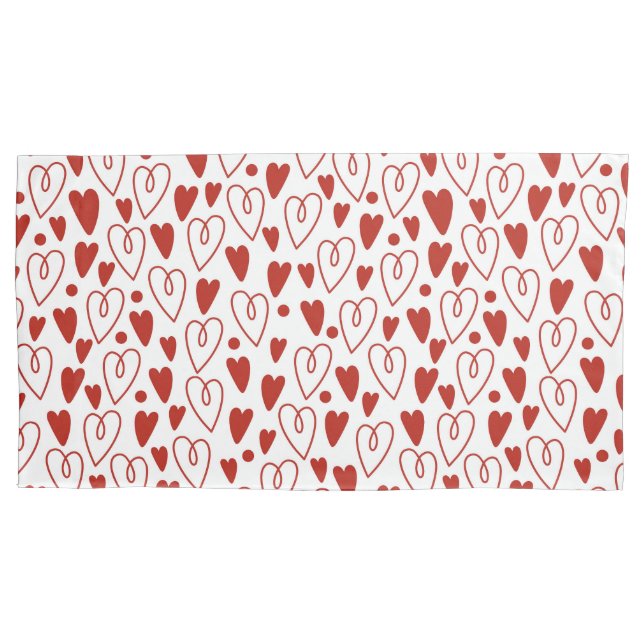 Funda De Cojín Corazones rojos (Anverso)