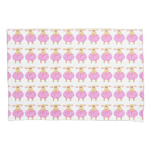 Funda De Cojín Corderos rosados pequeños