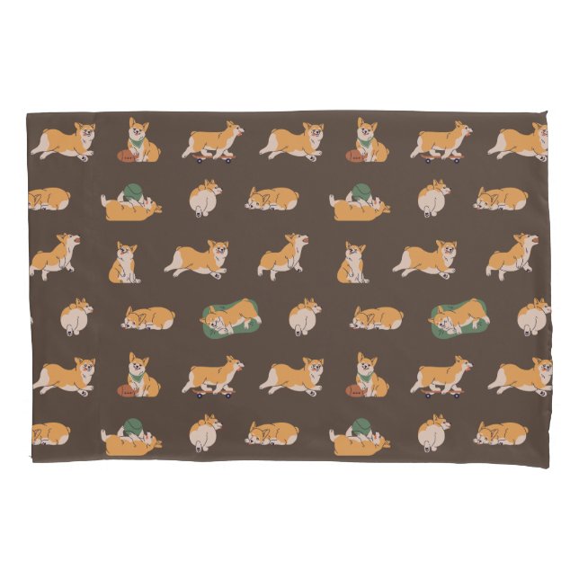 Funda De Cojín Corgi Cute Playful (Anverso)