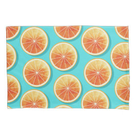 Funda De Cojín Cortes de naranja en azul