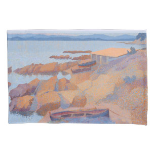 Funda De Cojín Costa cercana a Antibes" Henri E. Cross Pointillis